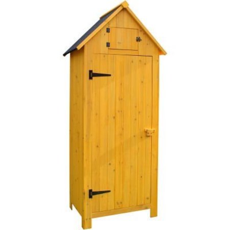 ALMO FULFILLMENT SERVICES LLC Hanover Wooden Storage Shed, 30" x 20-2/5" x 69-3/5" Yellow HANWS0102-YEL